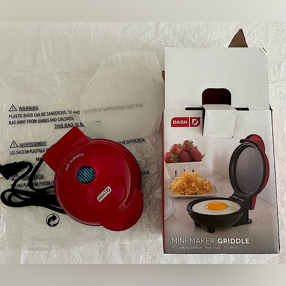 Kitchen Nwb Dash Mini Maker Electric Round Griddle Individual